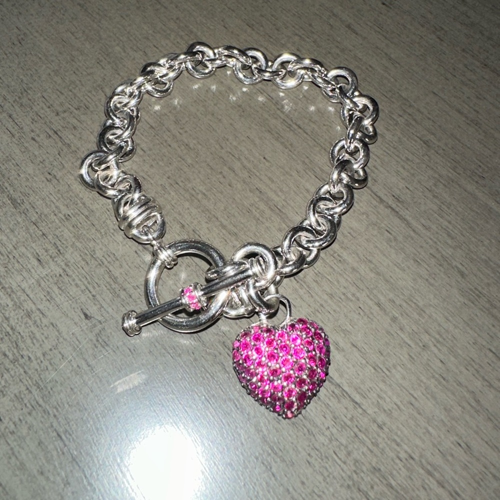 Kay Jewelers Vintage Sterling Silver Ruby Bracelet